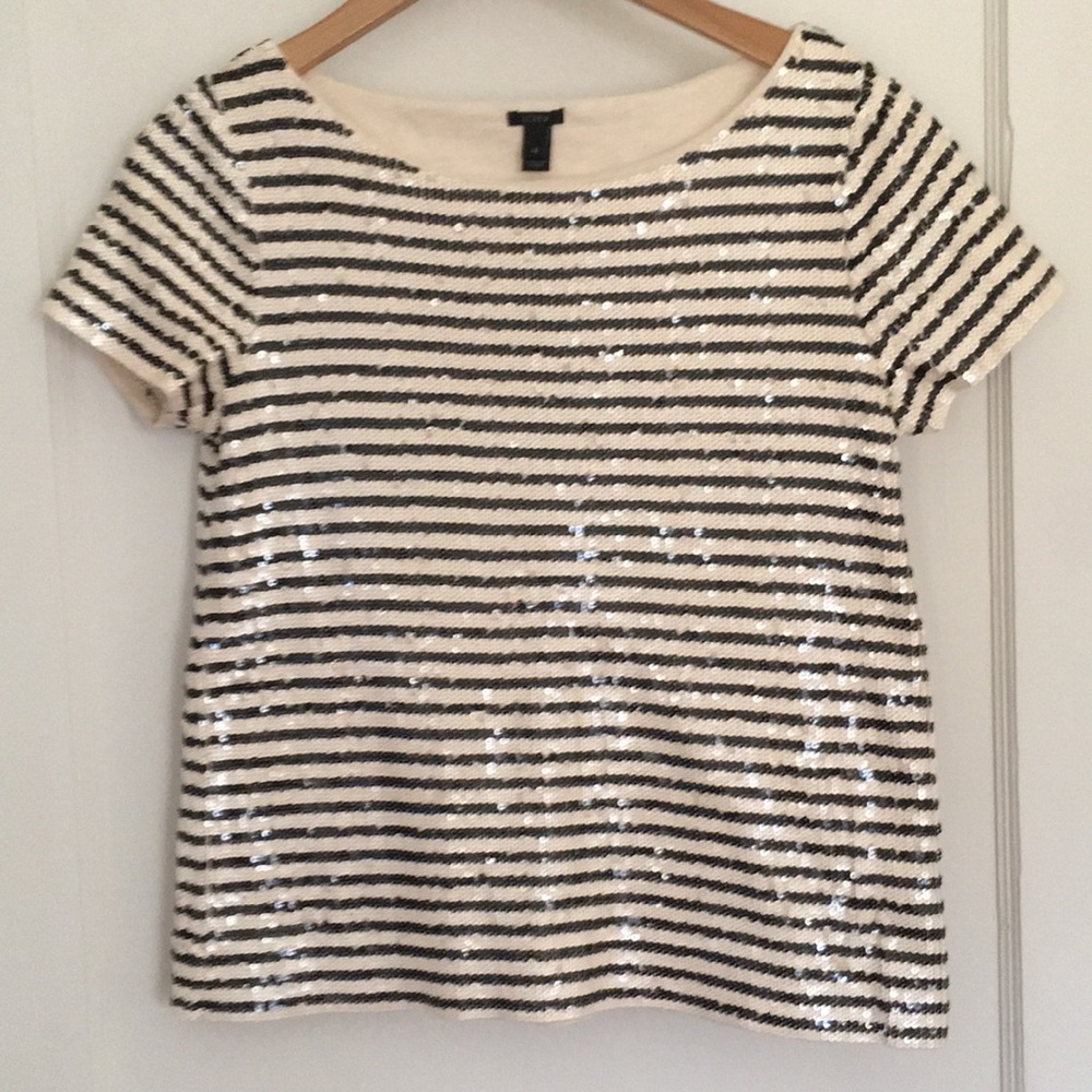 J. Crew sequin tee